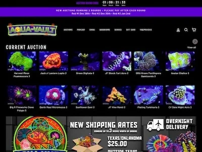 Aqua-Vault e-commerce website